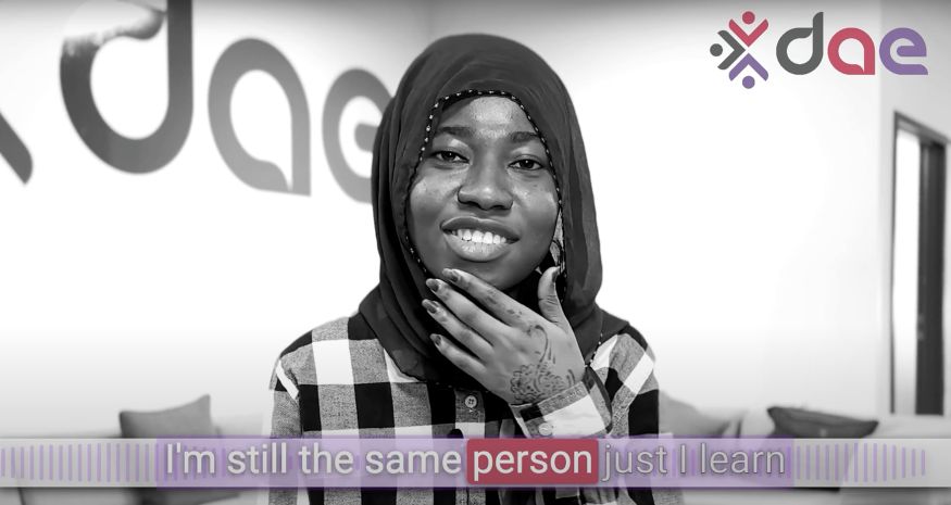 Screenshot of Nadia's video